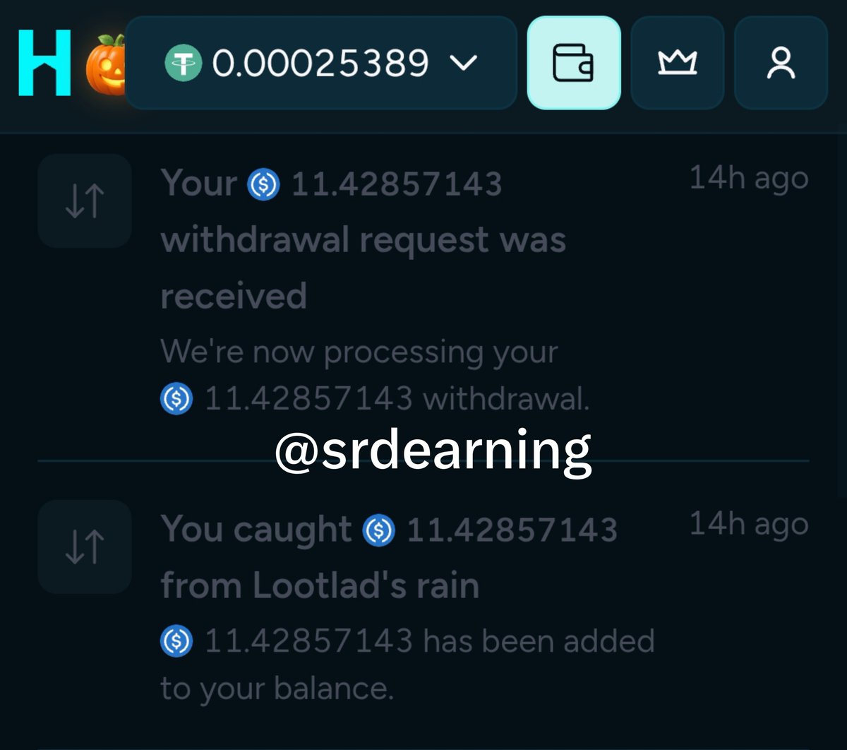 SrdAryanDubey's tweet photo. 🚨 @housebets JUST PAID ME $11.42 IN USDC! 👀💸

I caught a free reward from Lootlad’s Rain 🌧️ and requested a withdrawal!

No Investment ❌

📸 Proof attached:
✅ 11.42857143 USDC reward
✅ Withdrawal Successful received instantly 

Want to check it out yourself? 👇

🔗 Register: https://t.co/50h4uiT3k0
> scan with @Polymarket
Or any other Web3 wallet public address
> Claim bonus
> Play & withdraw 

📢 More airdrops & rewards: https://t.co/7YMP43ANiR

⚠️ No KYC

#Housebets #Crypto