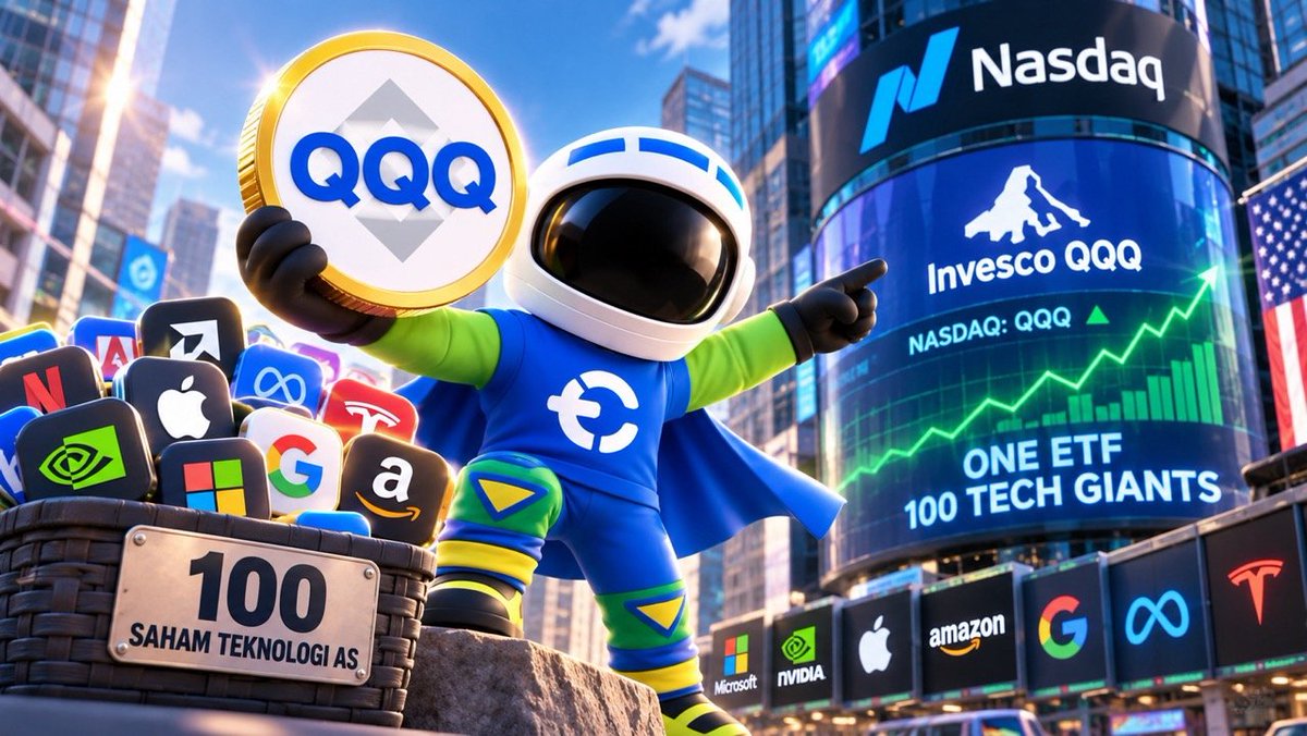Tokocrypto's tweet photo. 👀 Bayangkan bisa punya eksposur ke NVIDIA, Apple, Microsoft, hingga Tesla lewat satu instrumen!

That's QQQ! 🚀

ETF yang melacak Nasdaq-100 ini memberikan eksposur ke sekitar 100 perusahaan besar, terutama sektor teknologi AS.

Penasaran cara kerjanya, Tokonauts? 🧵👇 https://t.co/UGzu7SswZm