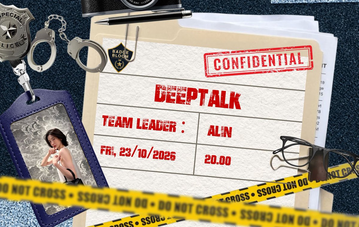 chiefALINNN's tweet photo. The case is calling! 🕵️‍♂️

It’s time to put your detective skills to the test at 𝐁𝐚𝐝𝐠𝐞𝐱𝐁𝐥𝐨𝐨𝐦.

🎮 : 𝐃𝐄𝐄𝐏𝐓𝐀𝐋𝐊
📢 : 𝐀𝐥𝐢𝐧
🔔 : 𝟐𝟎.𝟎𝟎 

𝐑𝐞𝐩𝐨𝐬𝐭 𝐭𝐨 𝐣𝐨𝐢𝐧 𝐭𝐡𝐞 𝐢𝐧𝐯𝐞𝐬𝐭𝐢𝐠𝐚𝐭𝐢𝐨𝐧! https://t.co/UyRlxlLXKL