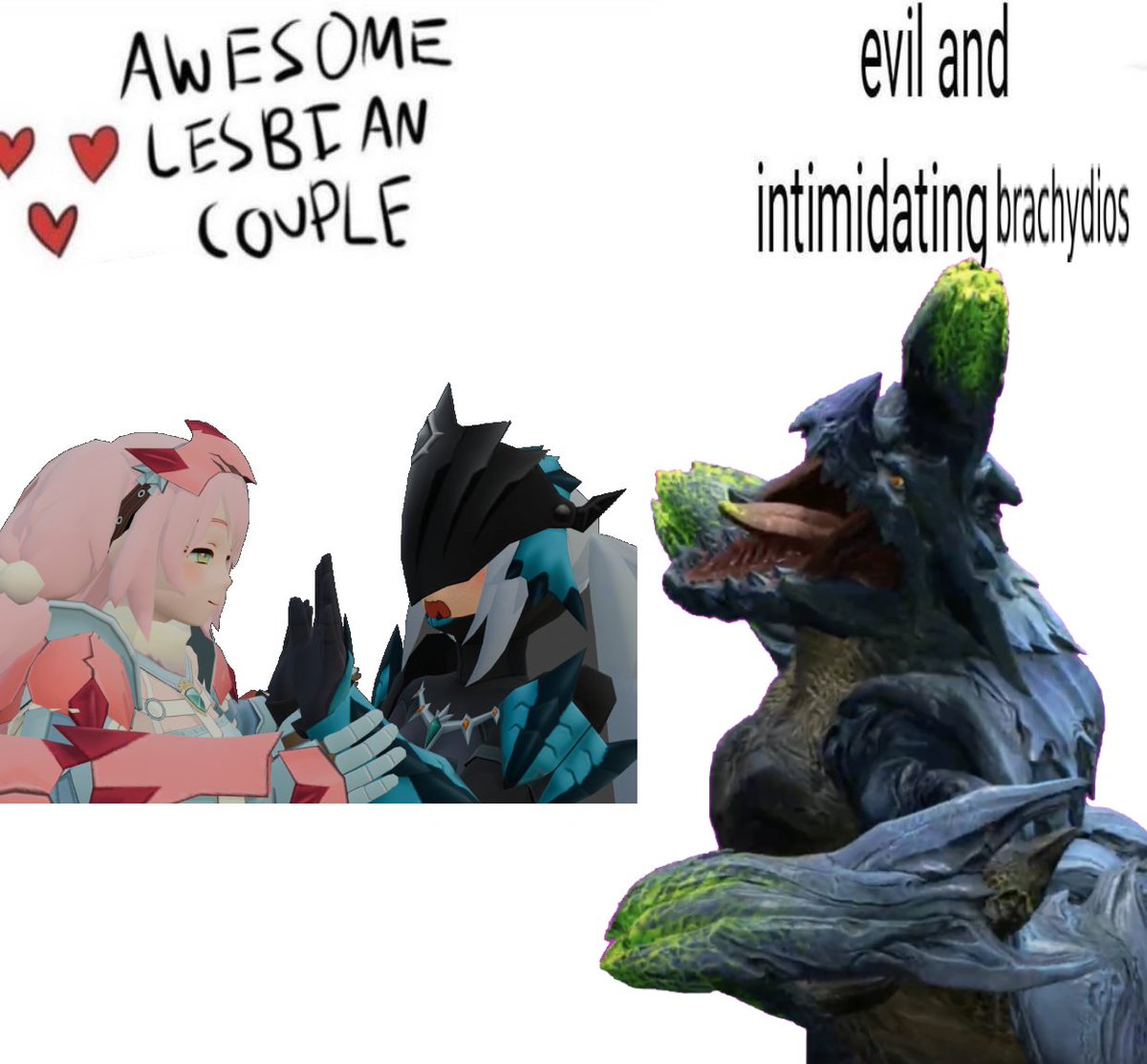 TeaCommonShark's tweet photo. Shout out #MonsterHunter Riders for hiding  yuri in their character lore https://t.co/GyDQtUKHxY