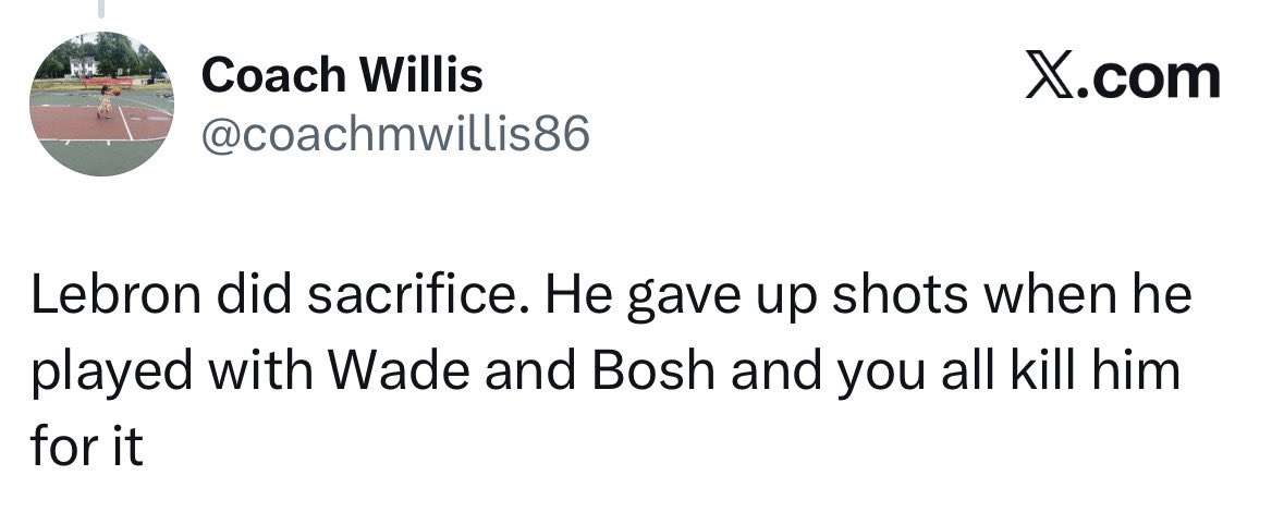 LiveitB's tweet photo. @coachmwillis86 @Finishurbkfst23 @BottyBryce45 @OfficialDomNBA You legit went around X trying to pass off this deferral excuse by indirectly blaming Wade &amp; Bosh, which doesn’t make sense because Peak Bron had mis matches &amp; Wade snapped at him.

Then also didn’t factor in that Wade &amp; Bosh had to adjust to Bron’s heliocentric playstyle. https://t.co/Gi84IC6HEh
