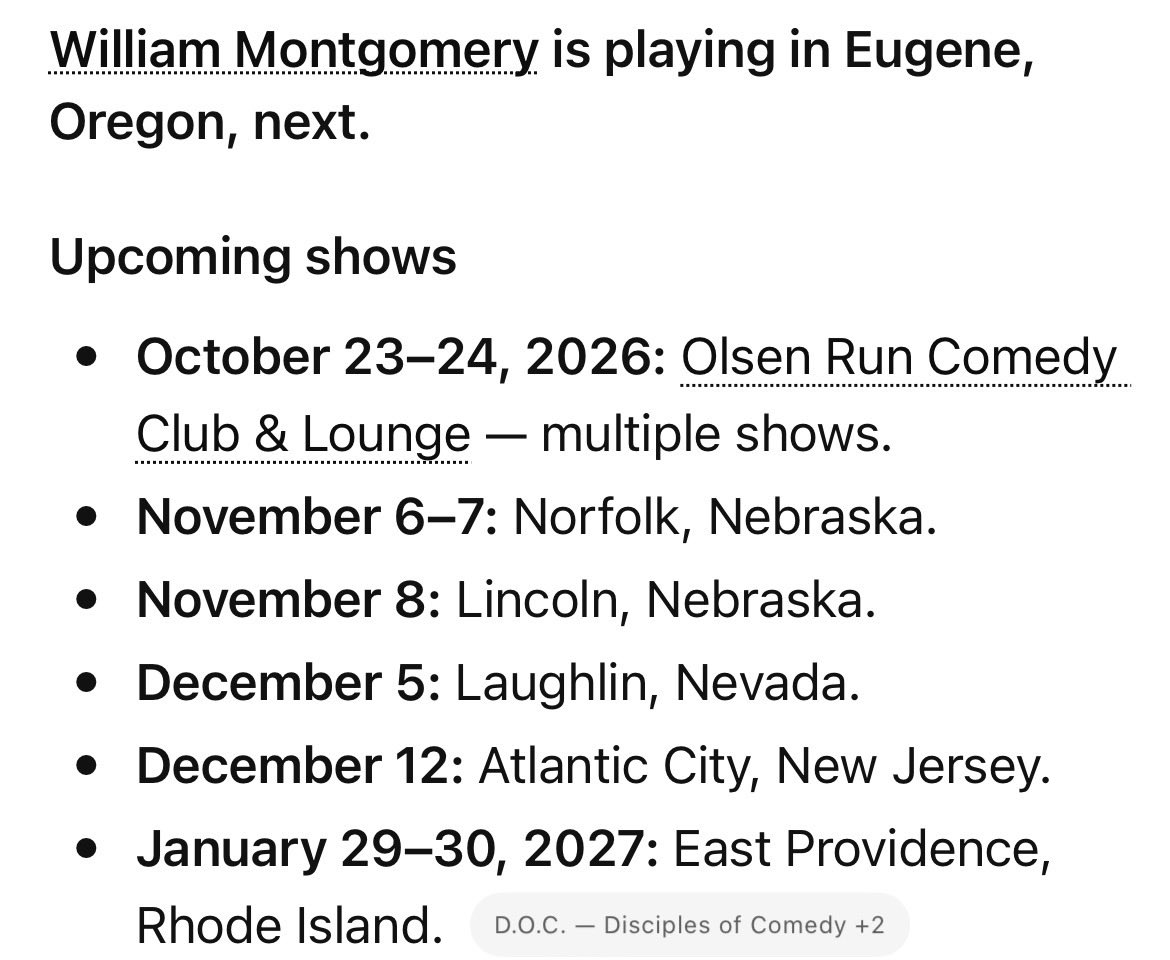 KT_Commenter's tweet photo. His website is dated. Still doing cameos. 
Several rumors out there but nothing verifiable. 

He was in comic quick sand with KTU. None of his stuff was working and jokes that should have hit felt forced and recieved jeers as well. 

Hopefully it’s a mutual break and he makes a killer surprise return.