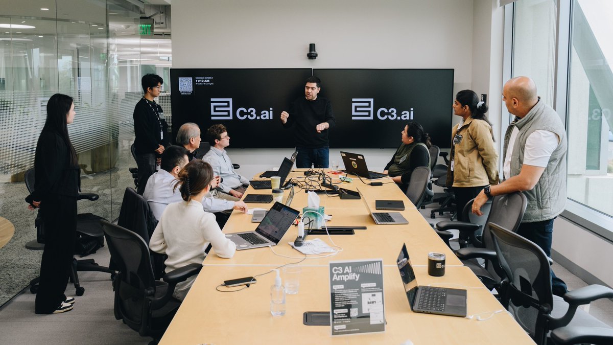 C3_AI's tweet photo. The fastest way to understand the power of a real Enterprise AI application is to build one. 

On Wednesday, teams did exactly that at our second Redwood City AI Accelerator.

Next up: Washington, DC, Oct. 27, and New York, Oct. 29. 

Join us: https://t.co/ZVnjoCIs0S https://t.co/LPZWXI7Dc4