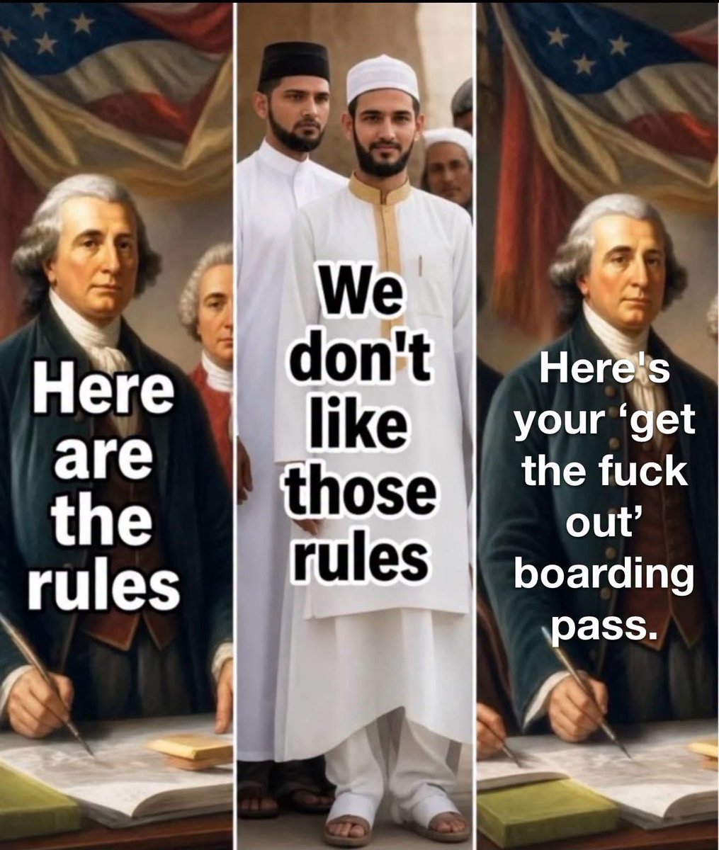 Sassafrass_84's tweet photo. Assimilate or gtfo. Actually just get out. We do not want you here. Your ideology doesn’t fit with our with our western culture. https://t.co/SwaZQ5Y2Hv