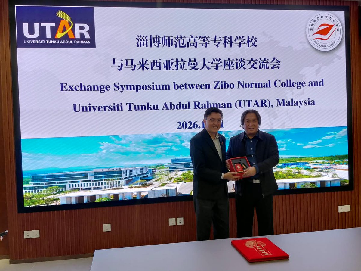 UTARnet's tweet photo. On 21 October 2026, UTAR Vice President for Internationalisation and Academic Development, Ir Prof Dr Goi Bok Min led a delegation to Zibo Normal College to explore more collaboration possibilities among both institutions in related fields. https://t.co/VkSE4ccnOI