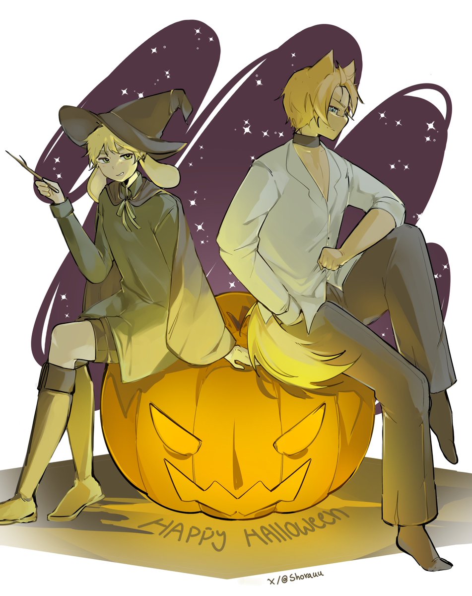 Shorauu's tweet photo. #べいえい

Day 3 . #USUKUKUSWeek2026 
I chose a holiday, Happy Halloween ! 🎃 https://t.co/d5zg1l9Tor