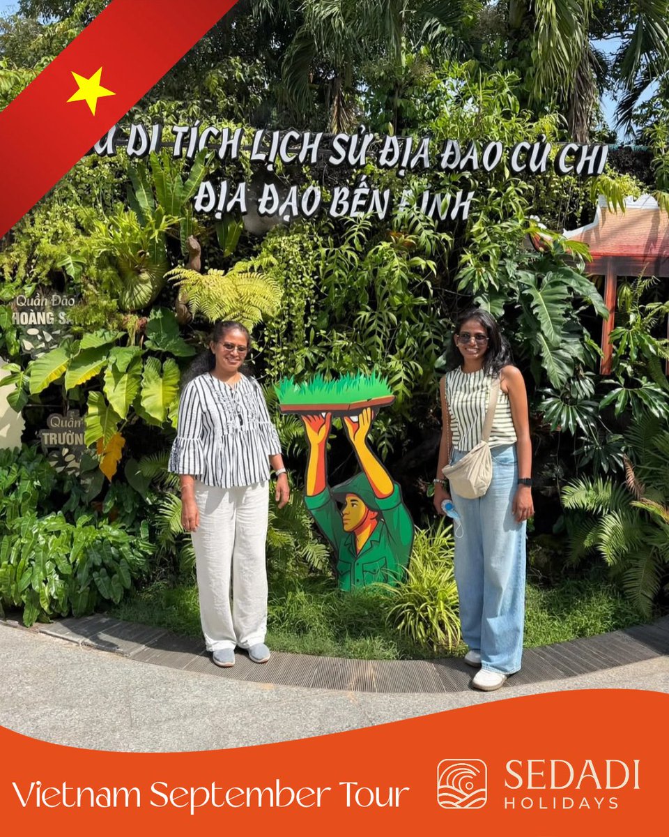 aniUX_pz's tweet photo. October in Vietnam with SEDADI Holidays. Our group explored the Cu Chi Tunnels, an extraordinary underground network central to Vietnam’s wartime history. From history to shared memories, the October journey continues. https://t.co/A2gHPytQcD