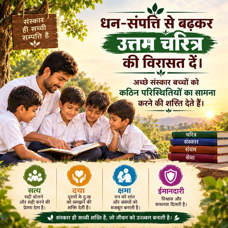 Kumarrajesh077's tweet photo. @Asharamjiashram आज माता पिता को चाहिए कि बच्चों को अच्छे किताबें, महापुरुषों की जीवन से संघर्ष, त्याग सत्यनिष्ठा जैसे गुण सिखाए, बालसांस्कर केंद्र और मात्रपितृ पूजन जैसे कार्यक्रमों का लाभ लें।
#HolisticDevelopment 
Parenting Tips
https://t.co/OFD91trSZ3 https://t.co/KhyNaq1X04