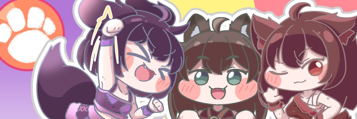 comecome_dog_'s tweet photo. ようやっとヘッダーを描きました😊
チョッピー🟪ミンス🟨ユミミ🟥
#トリッカル https://t.co/AYBkZcamsE