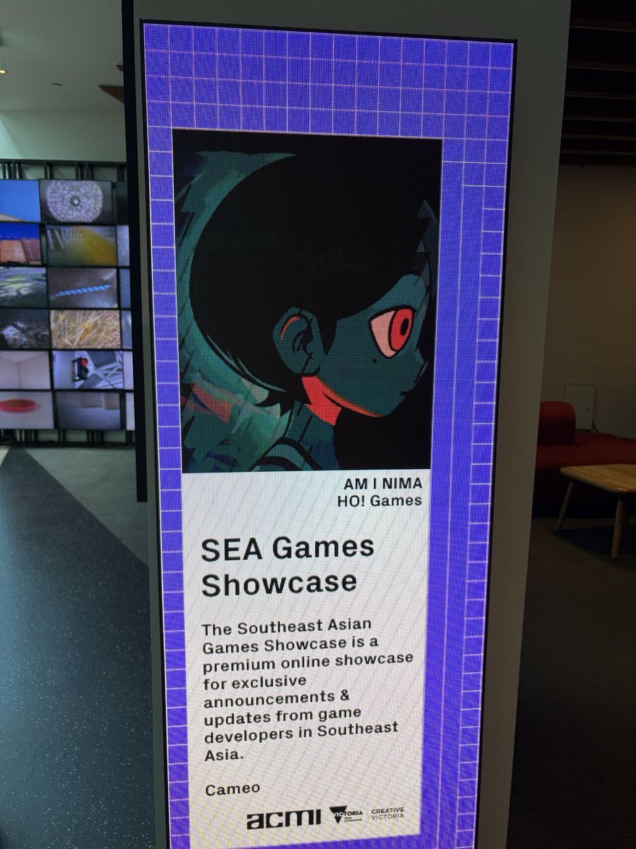 SEAGShowcase's tweet photo. Earlier this month, we partnered with @ACMI to feature 10 games from Southeast Asian developers on site at at Melbourne International Games Week 🇦🇺 https://t.co/B020v22kfC