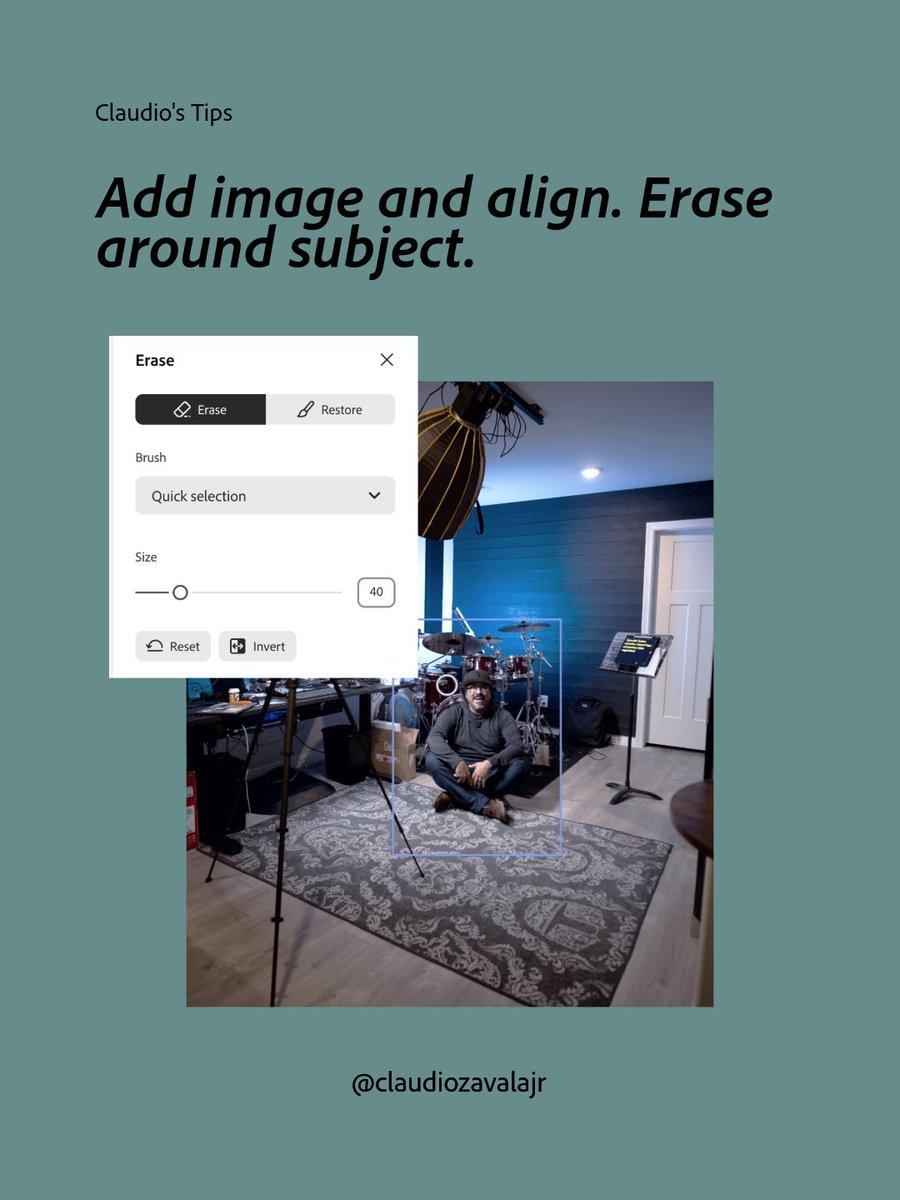 ClaudioZavalaJr's tweet photo. Be in two places at once? 🤯 

I merged multiple shots into one composite photo with @AdobeExpress

Easier than it looks! 👍🏾

Full tutorial: https://t.co/gVuTKN64Ac 🧐
Try it and tag me! ✌🏾

#AdobeExpress #adobe #AdobeEduCreative #photoediting #compositephotos https://t.co/UaBJVkduvE