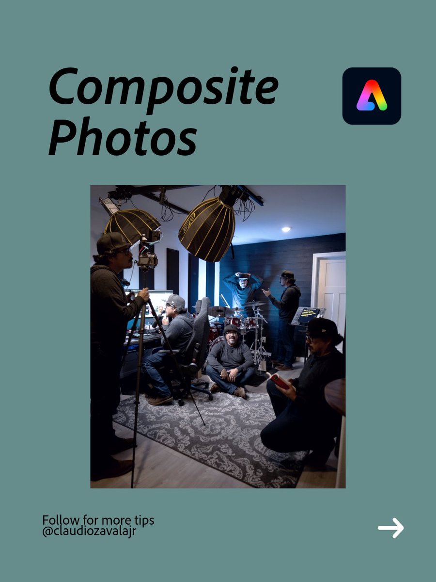 ClaudioZavalaJr's tweet photo. Be in two places at once? 🤯 

I merged multiple shots into one composite photo with @AdobeExpress

Easier than it looks! 👍🏾

Full tutorial: https://t.co/gVuTKN64Ac 🧐
Try it and tag me! ✌🏾

#AdobeExpress #adobe #AdobeEduCreative #photoediting #compositephotos https://t.co/UaBJVkduvE