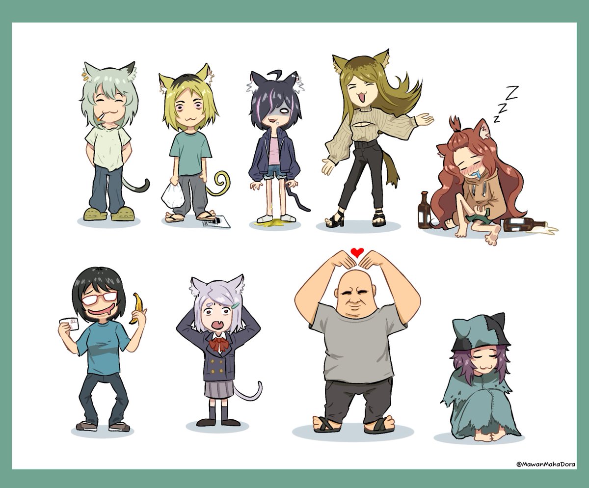 MawanMahaDora's tweet photo. Yani Neko Doodles 
#ヤニねこ https://t.co/xnFfsgLdD5