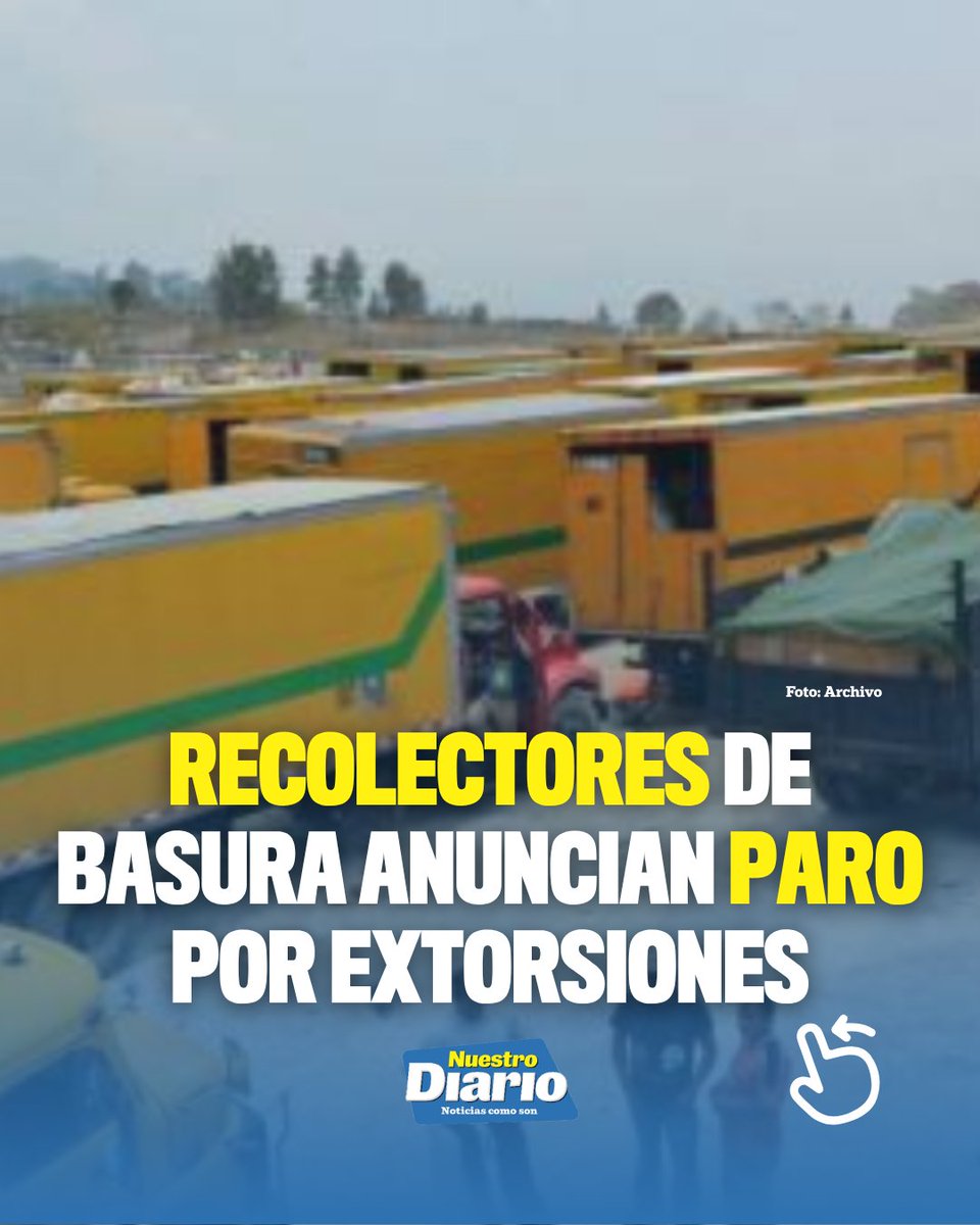 🚨 RECOLECTORES DE BASURA ANUNCIAN PARO POR EXTORSIONES EN GUATEMALA 🚨 El Gremio de Recolectores de Desechos Sólidos anunció que suspenderá el servicio en t…