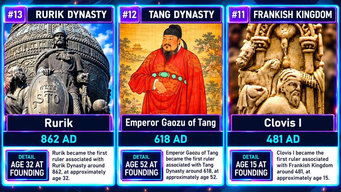 gigbizness's tweet photo. See the complete visual ranking!

Featured: Narmer, Sargon of Akkad, Yu the Great, Cyrus the Great

26 ranked entities | 3:20
#DataVisualization #Rankings #Data https://t.co/WstnLgbG3d