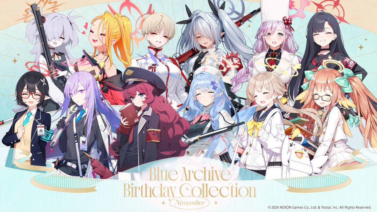 yostarshopakiba's tweet photo. ◤￣￣￣￣￣￣￣￣￣￣
🎂Blue Archive🎂
Birthday Collection
＿＿＿＿＿＿＿＿＿＿◢
生徒のバースデーを記念した特別グッズを10月30日より販売開始！

第10弾は11月に誕生日を迎える生徒たち🎉

▼詳細はコチラ▼
https://t.co/irUFPckE9t

#Yostarアキバ #ブルアカ https://t.co/QmrwHnQ8zh