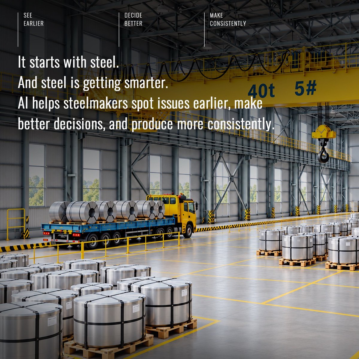 Huawei's tweet photo. From foldable phones to bridges built to face a century of wind and waves, steel is all around us.

Now, Huawei computing foundation is helping steelmakers spot issues earlier, make better decisions, and produce with greater consistency.