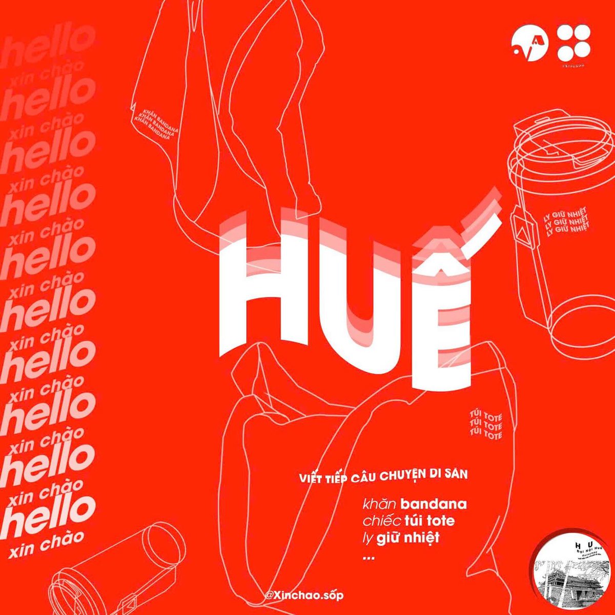 Carlawitas's tweet photo. Chính thức mở bán BST “Về Huế: Hồn Huế” từ Xinchao. sop. Túi tote, bình giữ nhiệt và khăn lụa lấy cảm hứng từ Đại Nội Huế, mang nét trầm mặc cố đô đồng hành cùng bạn. Số lượng giới hạn. https://t.co/gIesREPJHf