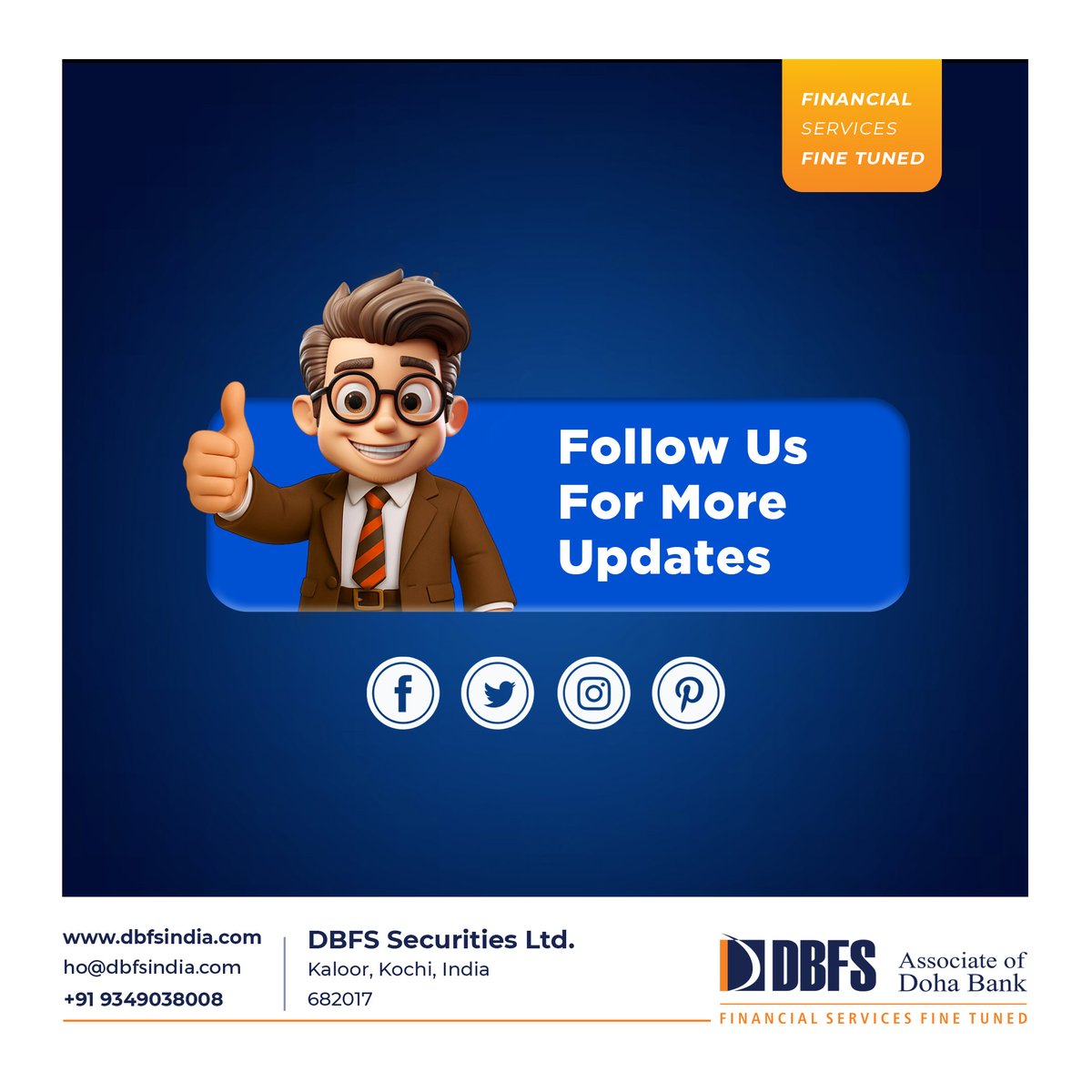 DbfsGroup's tweet photo. Follow us to transform your financial mindset with Let's Talk Finance!
#FinancialMindset #LetsTalkFinance #finance #DBFS
#investmentgoal #demataccount #banking #broking https://t.co/gdvmyvg4Ep