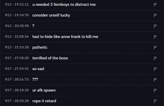 LaselyiCaught's tweet photo. really solid group of friends you play games with
 @Laselyi 

(they are ALL racist)

The person in these SS's is @notdropoutlol https://t.co/UtZOMx4z0t
