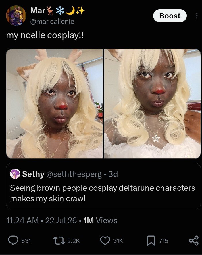 mar_calienie's tweet photo. When I ratioed a racist https://t.co/WXDA9tq6p0