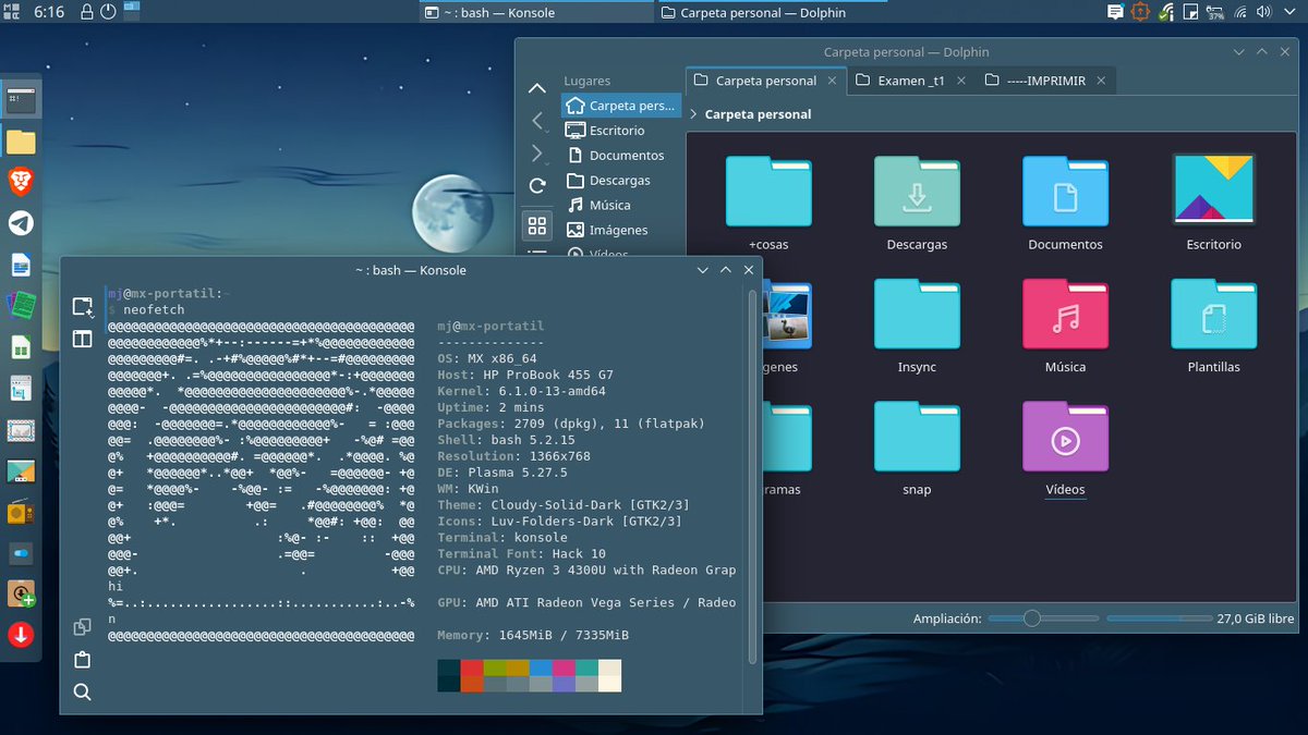 max3wer's tweet photo. Les deseo que tengan un tranquilo y feliz #ViernesDeEscritorio #MXLinux #MX-Linux #GNU/Linux #Linux #KDE-Plasma #Personalizacion https://t.co/ZWsbaVBmTY