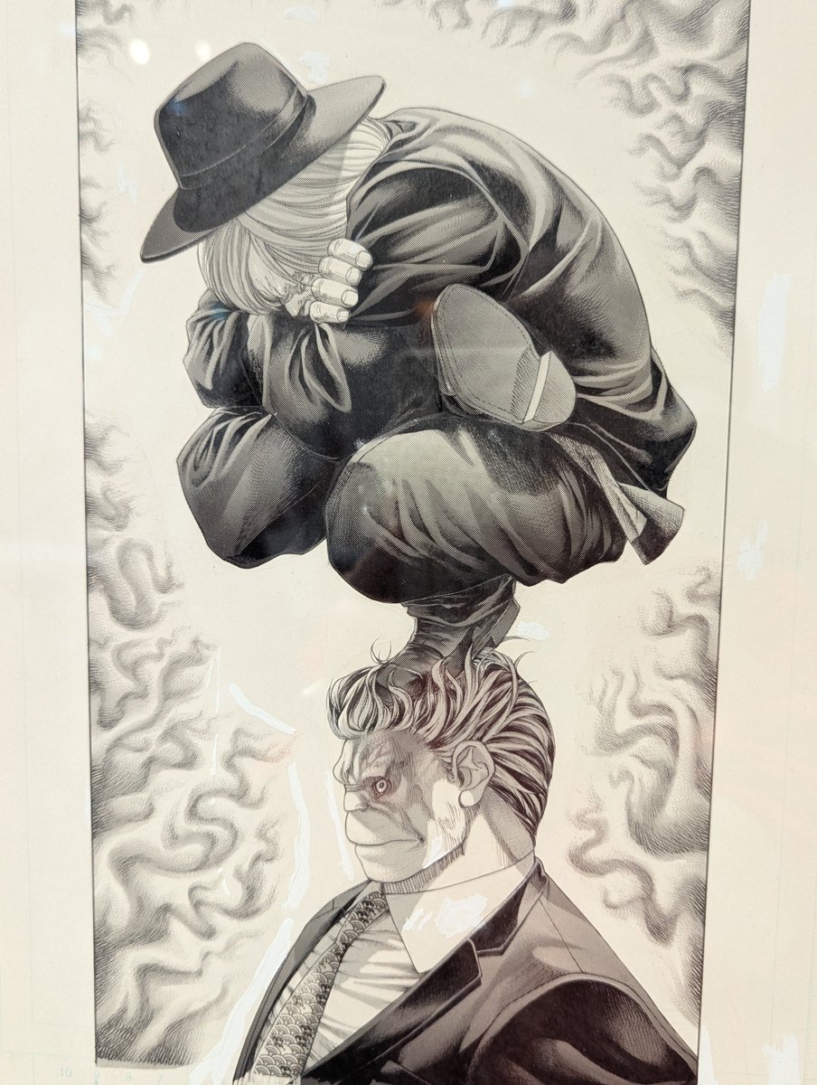 hal_ympm's tweet photo. 嘘喰い原画展綱島、立会人の三鷹さんも多くてすごい良かった　めっちゃイケシブな超強いおばあさんってなかなか見なくて画期的と思う　伽羅さんと顔馴染みで、若い時がすごい美女なのも大変良き💕 https://t.co/W9QOeQigDY