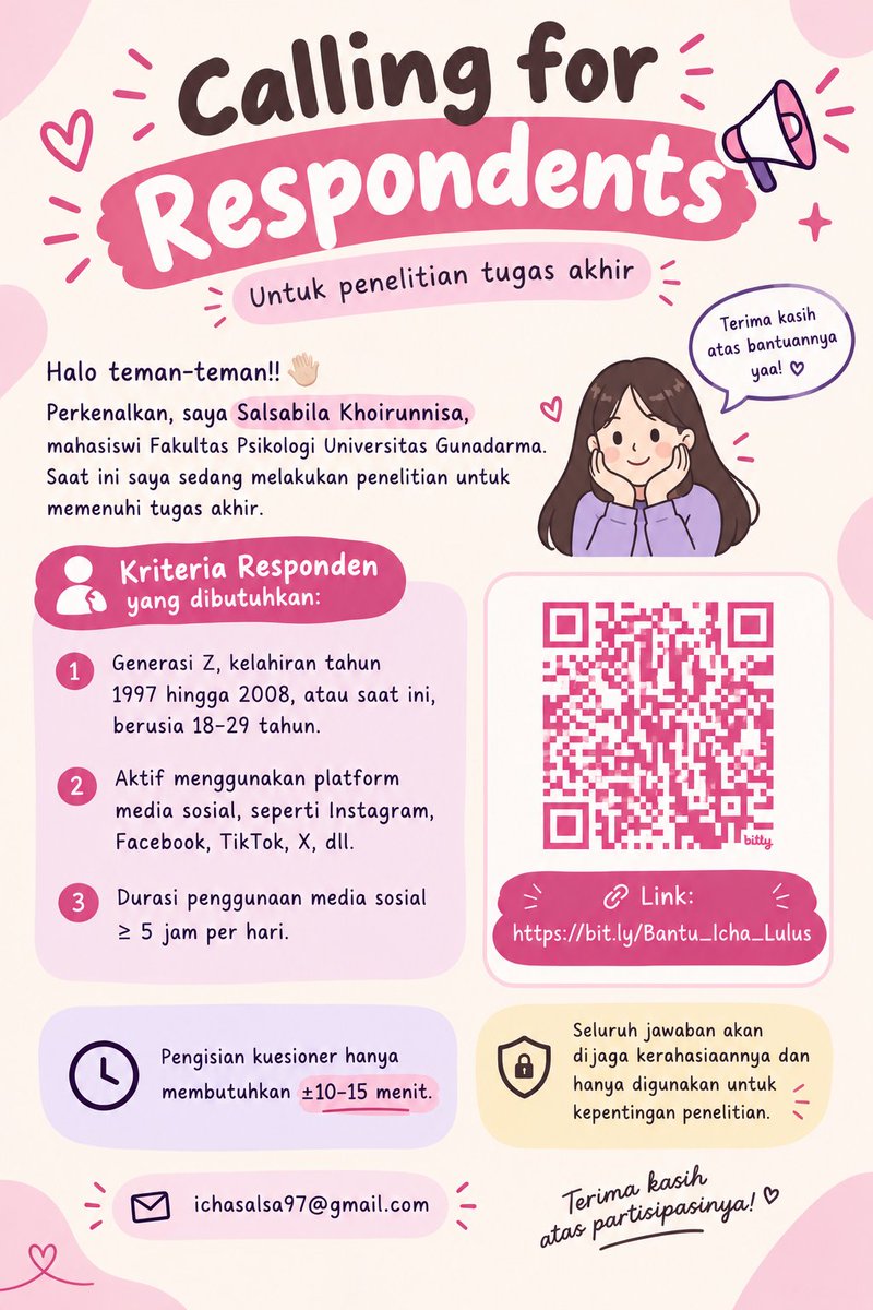 piuwqy's tweet photo. Haloo, buat temen" gen z dan aktif main sosmed, boleh tolong isi kuesioner ku yaa 🫶🏻 masih kurang bgt nih respondennya 😭

Yg mau barter jg bolee, drop aja linknya di komen ✨️

📌 https://t.co/jvpAXWzHpb

#skripsi #kuesioner https://t.co/Wgb508FN1g
