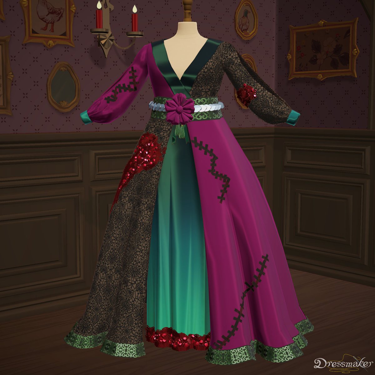 Lub_DubVT's tweet photo. I made Halloween dresses in Dressmaker tonight on stream! Thanks to all who stopped by the Graveside and chatted with me!

Below we have a zombie, jack-o-lantern, succubus, and a battle maid because I just couldn't leave her plain and normal. https://t.co/02171IsU3k