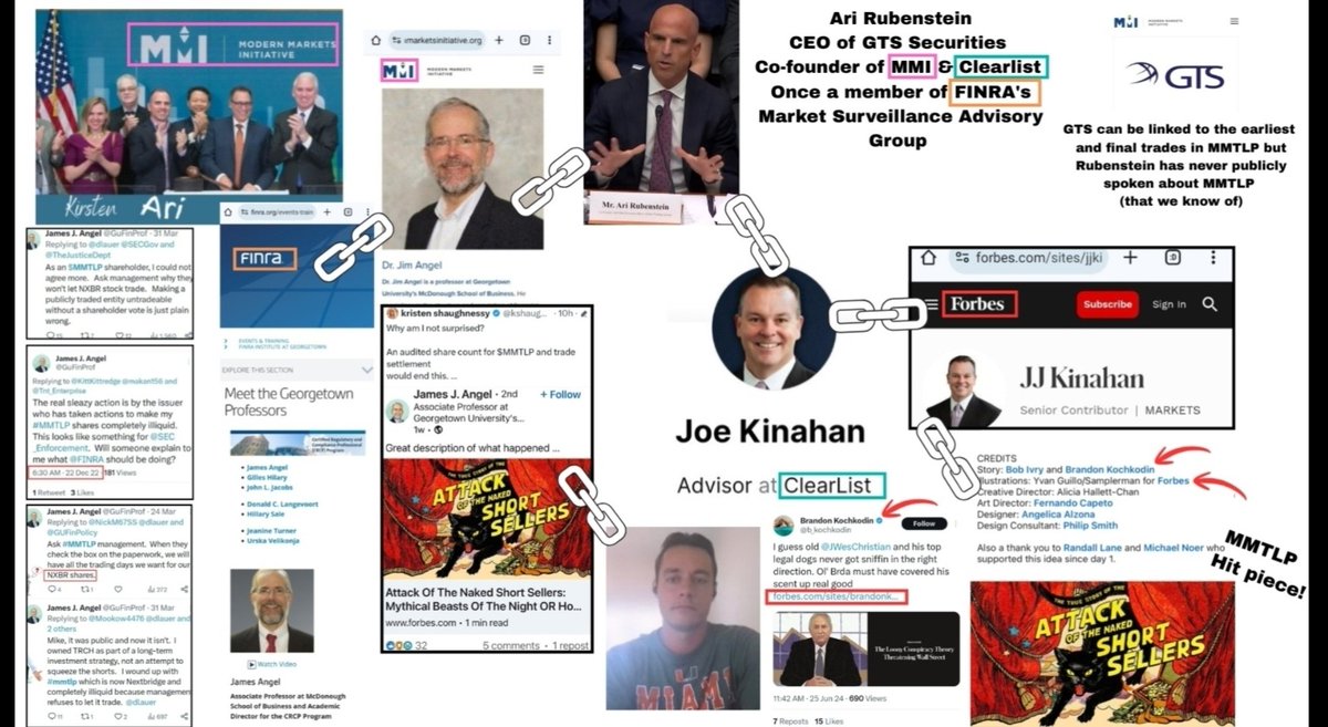 RareDealsHere's tweet photo. You know what's interesting!?

@Georgetown professor James/Jim Angel was a very vocal MMTLP / Next Bridge Hydrocarbons detractor and FINRA cheerleader after FINRA U3 halted trading in December 2022.

Nearly 4 years later Angel doesn't post and he's long been silenced since his link to one of the Market Makers that might've helped to get MMTLP tradeable was discovered.

Not to mention the fact that his program at Georgetown is linked to @FINRA, and he has patents relating to dark pools etc.

I wonder if he was transparent concerning these links when he was posting and meeting with Congress? @FBI