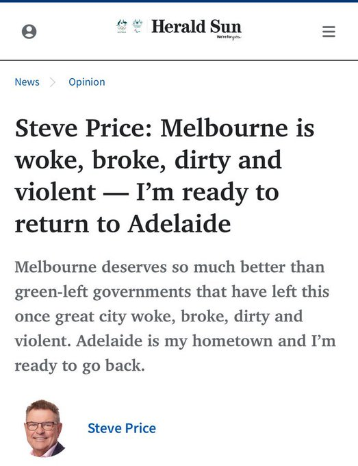 robbierocket7's tweet photo. @theheraldsun hang on, i thought you were leaving victoria https://t.co/8TSv8FlZBW
