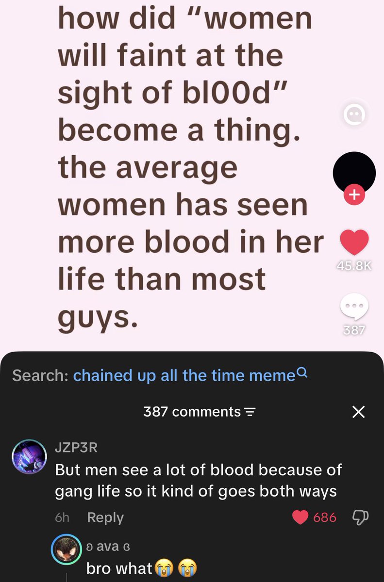 psychibal's tweet photo. But men see a lot of blood because of gang life so it kind of goes both ways https://t.co/sTWT9pmt9A
