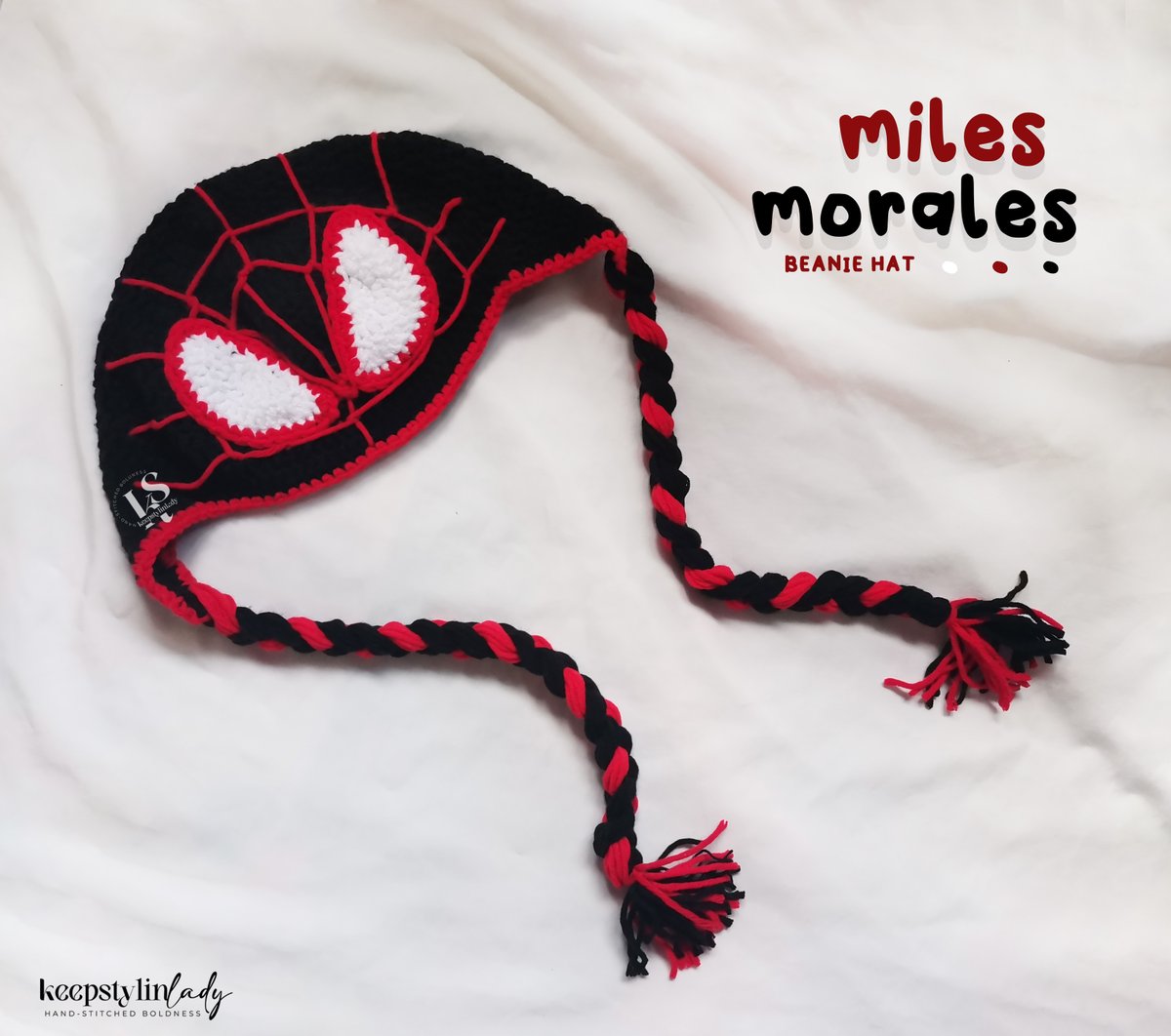 keepstylinlady's tweet photo. catalogue 5.2; Spiderverse Beanie Hat by
@keepstylinlady

available designs:
🕸️ Miles Morales V.1
🕸️ Miles Morales V.2

Feel free to customize ur color combo bc what's one more addition to the spiderverse :p

shopee link: https://t.co/xn5iah8WdQ

#KSLady #keepstylinlady #crochet https://t.co/Oz6FPtdb57