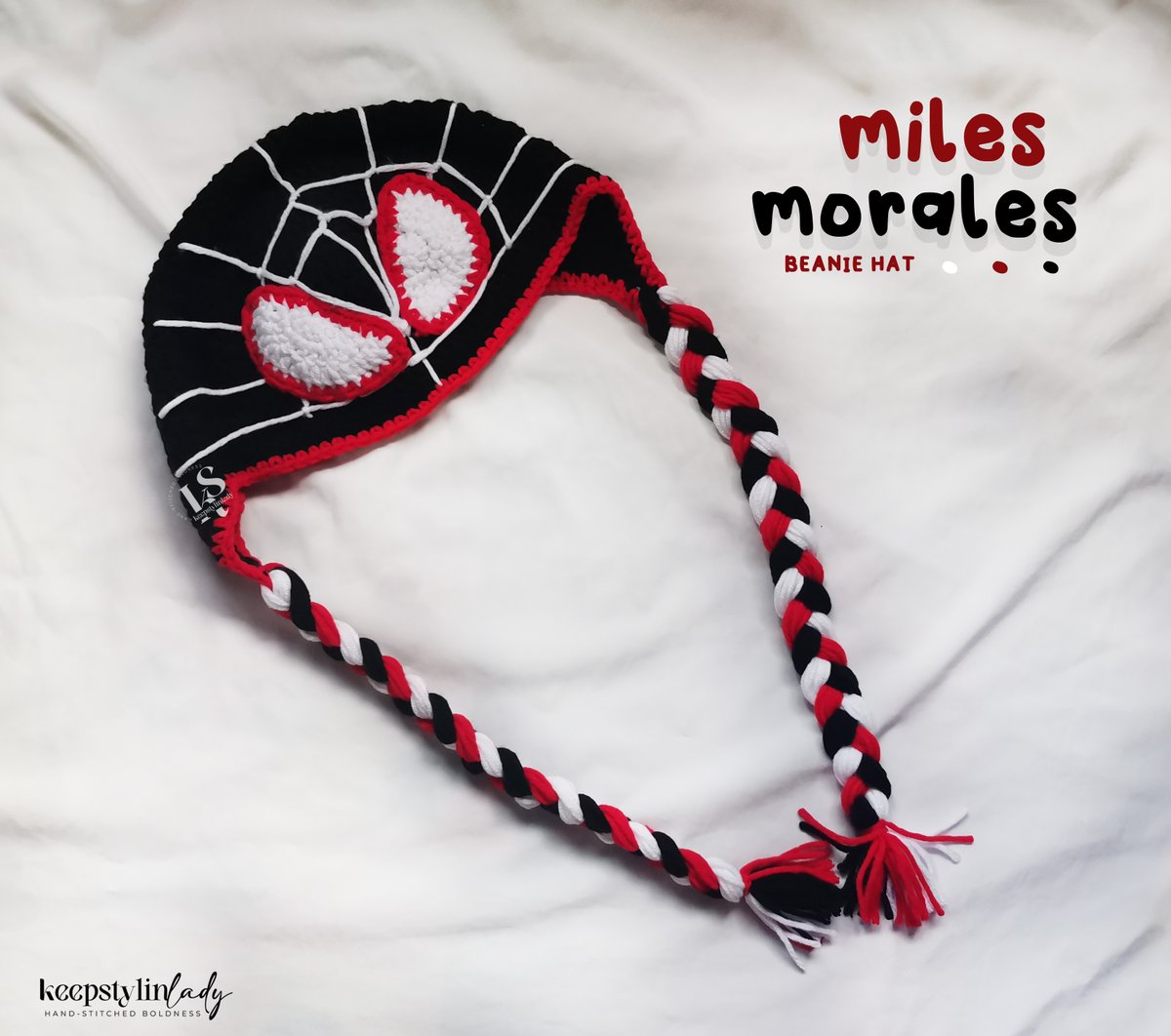 keepstylinlady's tweet photo. catalogue 5.2; Spiderverse Beanie Hat by
@keepstylinlady

available designs:
🕸️ Miles Morales V.1
🕸️ Miles Morales V.2

Feel free to customize ur color combo bc what's one more addition to the spiderverse :p

shopee link: https://t.co/xn5iah8WdQ

#KSLady #keepstylinlady #crochet https://t.co/Oz6FPtdb57