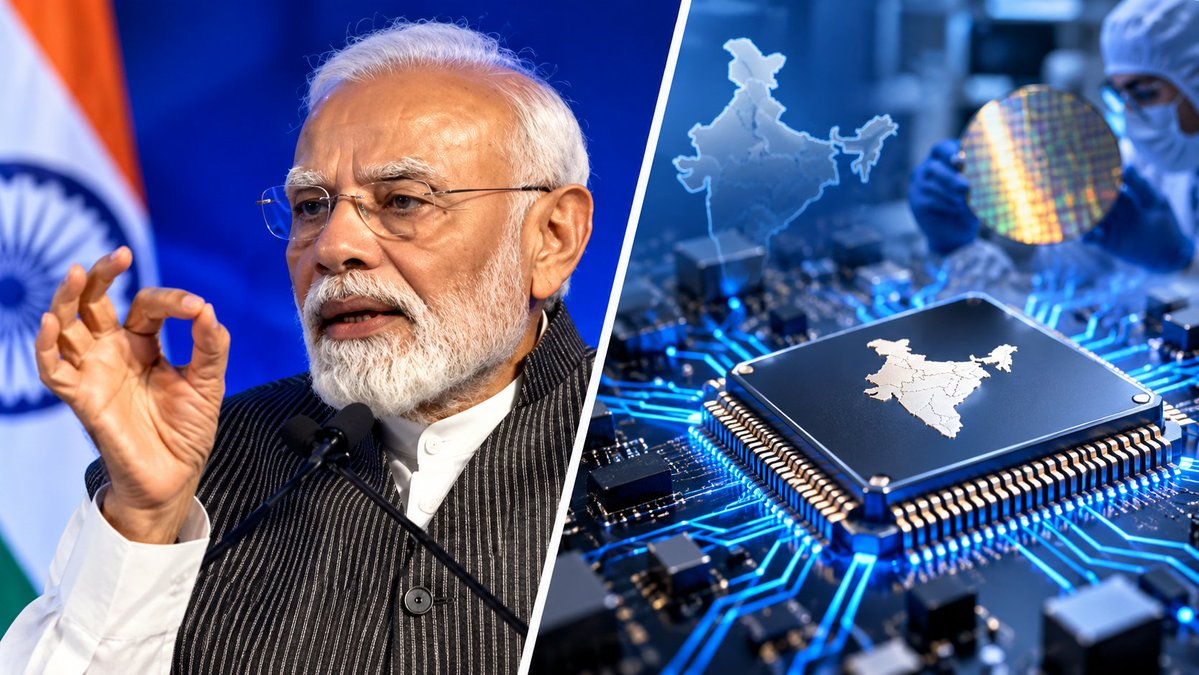 PlusPointIndia's tweet photo. 🚨PM Modi says Indian engineers are working on advanced 2–3nm chips

Follow @PlusPointIndia https://t.co/ePIVypj1TX