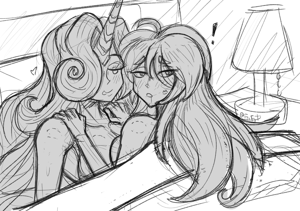 FerFot_art's tweet photo. Just a messy sketch today. I want to pass Violet around a lot of the Deadlock characters... Celeste this time! https://t.co/qXqIy4QHRr