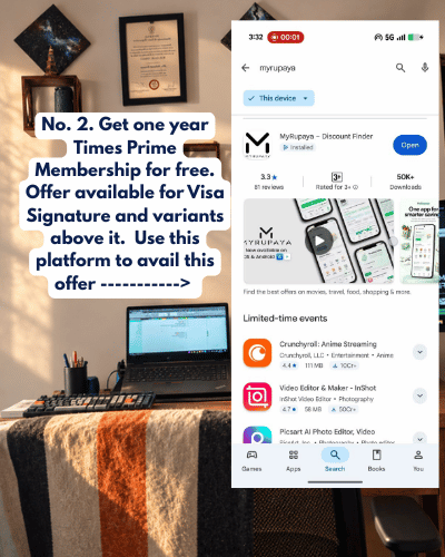 Myrupayadotin's tweet photo. 2/ FREE 1-year Times Prime membership 🎁
For Visa Signature cards and above. Check how to claim it on MyRupaya.

#TimesPrime #VisaSignature #VisaOffers #FreeMembership #CreditCardBenefits #CreditCard #MyRupaya #Deals https://t.co/VB8R0j1nQK