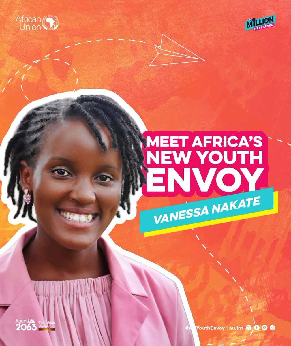 afrovertize's tweet photo. The Chairperson of the African Union Commission, H.E. Mahmoud Ali Youssouf, has appointed Vanessa Nakate of Uganda🇺🇬 as his Special Envoy for Youth.

A renowned climate justice advocate and environmental activist, Vanessa has championed the voices of young people. https://t.co/JTft99spOg