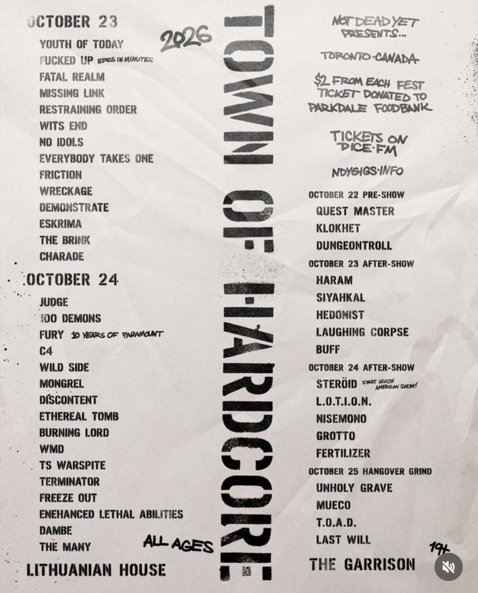 yipick's tweet photo. Hardcore weekend in Toronto https://t.co/5HfPSv7alw