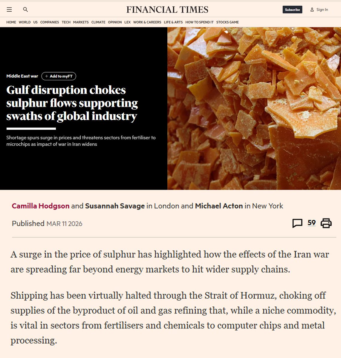 AnilAgarwal_Ved's tweet photo. The world is facing a huge shortage of sulphur which is the most important input into making fertilisers.

Our hardworking farmers who have consistently delivered self-sufficiency in food should not face any challenge on fertilisers.

Vedanta has a plan for a unique 1.5 MTPA fertilisers plant. Apart from the fertilisers itself, we are going to produce the largest amount of sulphur, and rock phosphate, which we currently import.

Let all of us be united in this mission. Whatever is in our way - be it compliance or technical, let us solve on a war footing. 

This is a project primarily in national interest, not commercial interest. We must complete this plant to serve our farmers. And to help reduce unnecessary dependence on imports.
