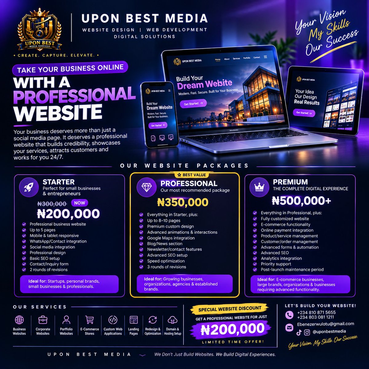 EbenezerWulotu's tweet photo. Remember we are active for you
Please don't sell off our job to someone else 
We are ready to deliver to you....
Good and professional website development https://t.co/LfZe7gpu0H