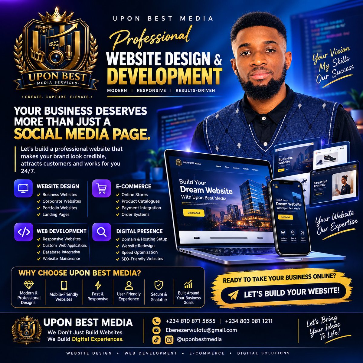 EbenezerWulotu's tweet photo. Remember we are active for you
Please don't sell off our job to someone else 
We are ready to deliver to you....
Good and professional website development https://t.co/LfZe7gpu0H
