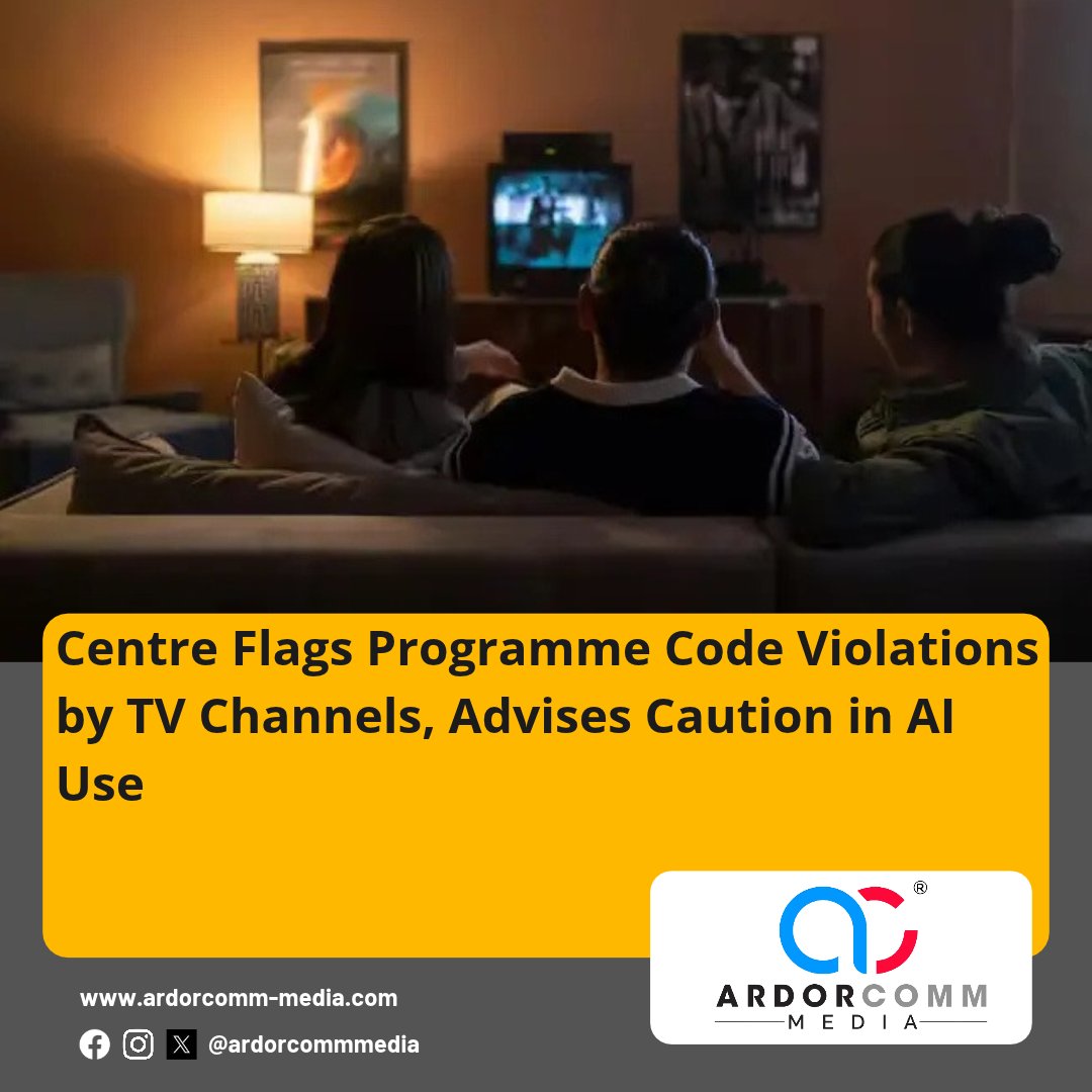 ardorcomm's tweet photo. Centre Flags Programme Code Violations by TV Channels, Advises Caution in AI Use
https://t.co/jPXNUHpHEO
#TVChannels #Broadcasting #ProgrammeCode #MediaRegulation #AIinMedia #ArtificialIntelligence #BroadcastingIndustry #MediaEthics #InformationAndBroadcasting #ArdorCommNews https://t.co/vcaVF6Heeo