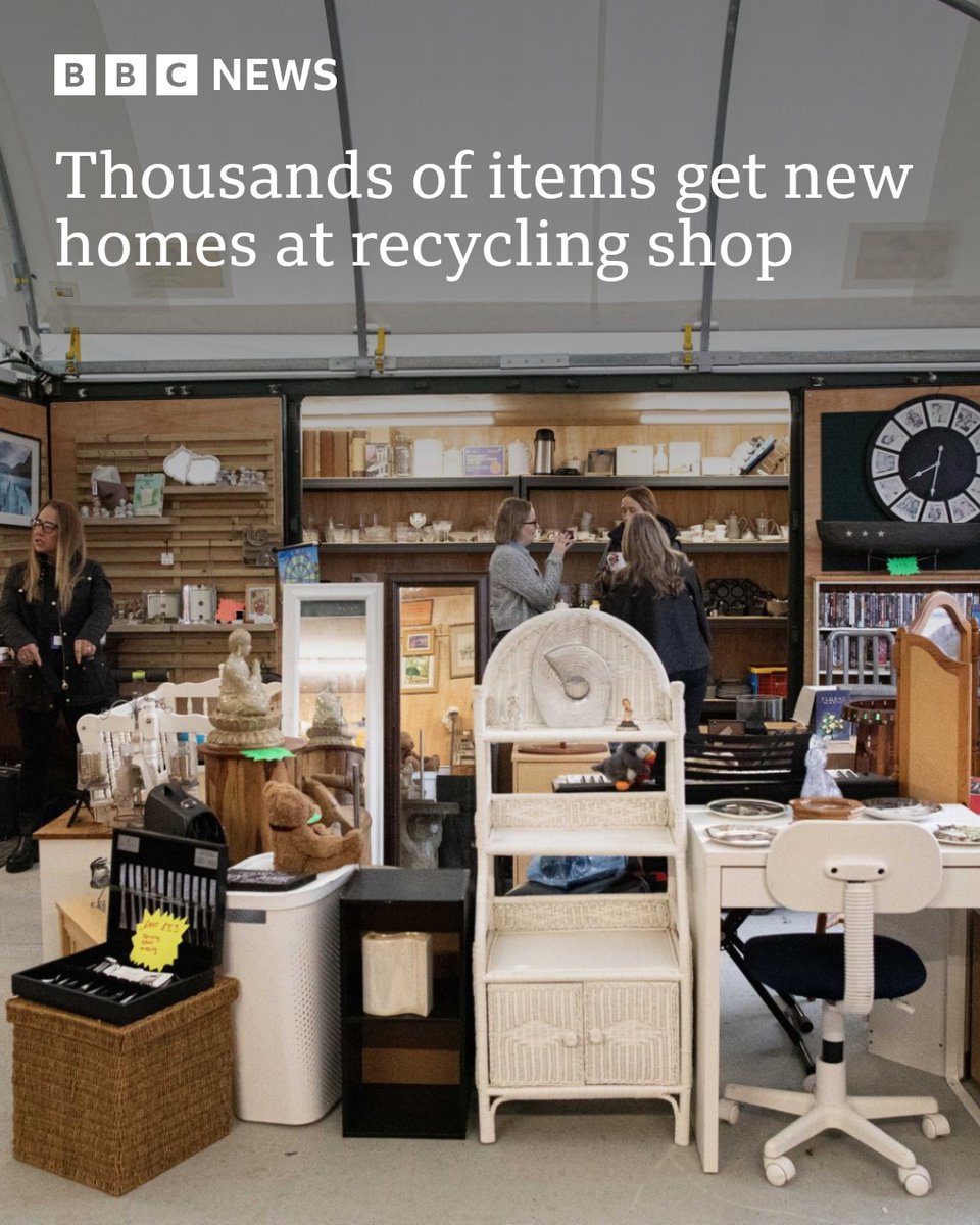 BBCRadioKent's tweet photo. A Kent recycling centre's re-use shop has expanded after selling more than 2,100 items in its first year, with furniture, books, paintings, toys and electrical goods among the items finding new homes.

More here: https://t.co/YP9xeMPJcI https://t.co/V2TDuC47NY