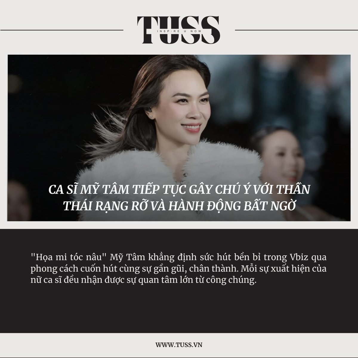 ViCtAcVbItO's tweet photo. Mỹ Tâm tiếp tục gây chú ý với diện mạo rạng rỡ, phong cách trẻ trung và những dự án nghệ thuật chỉn chu. Sức hút bền bỉ của “họa mi tóc nâu” được khẳng định qua tình cảm nồng nhiệt từ khán giả. https://t.co/elY3VX8EQi
