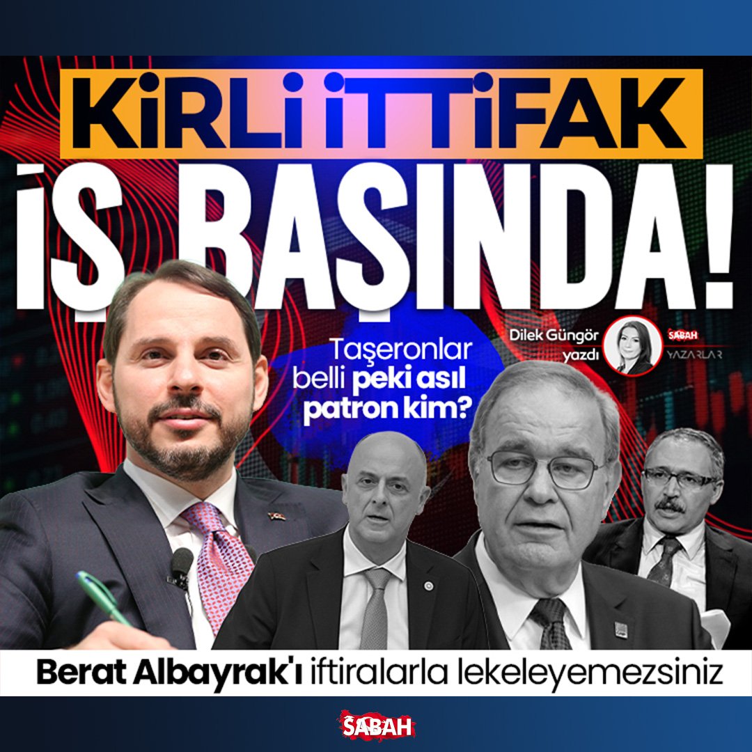 sabah's tweet photo. Kirli ittifak iş başında!

Berat Albayrak'ı iftiralarla lekeleyemezsiniz!

✍️@dilekgungor_ kaleme aldı

https://t.co/fsO9n6m1kd https://t.co/45pDe6taCR