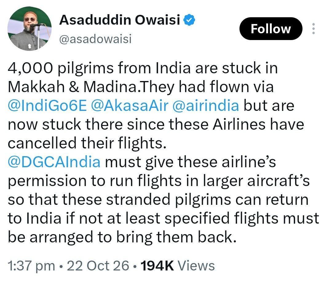 govind4784's tweet photo. @asadowaisi
इस मुश्किल समय में आप मुसलमानों से मक्का और मदीना की रक्षा में शहीद होने की जगह  छोड़ने के लिए कैसे कह सकते हैं..?
क्या यह शहादत देने और इस्लाम,मक्का मदीना और  सऊदी की रक्षा करने का सही समय नहीं है..??
ये तो गुनाह है और भारत सरकार इस गुनाह में क्यूँ शामिल हो ?
#saudi https://t.co/fKafidsVyf