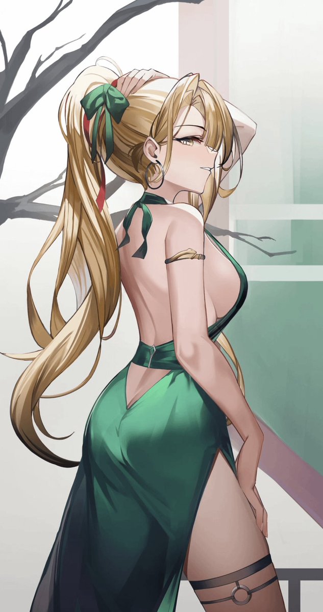 ib63319's tweet photo. Malfoid from Behind in a Pretty Green Dress https://t.co/PlYmrjJ3fj