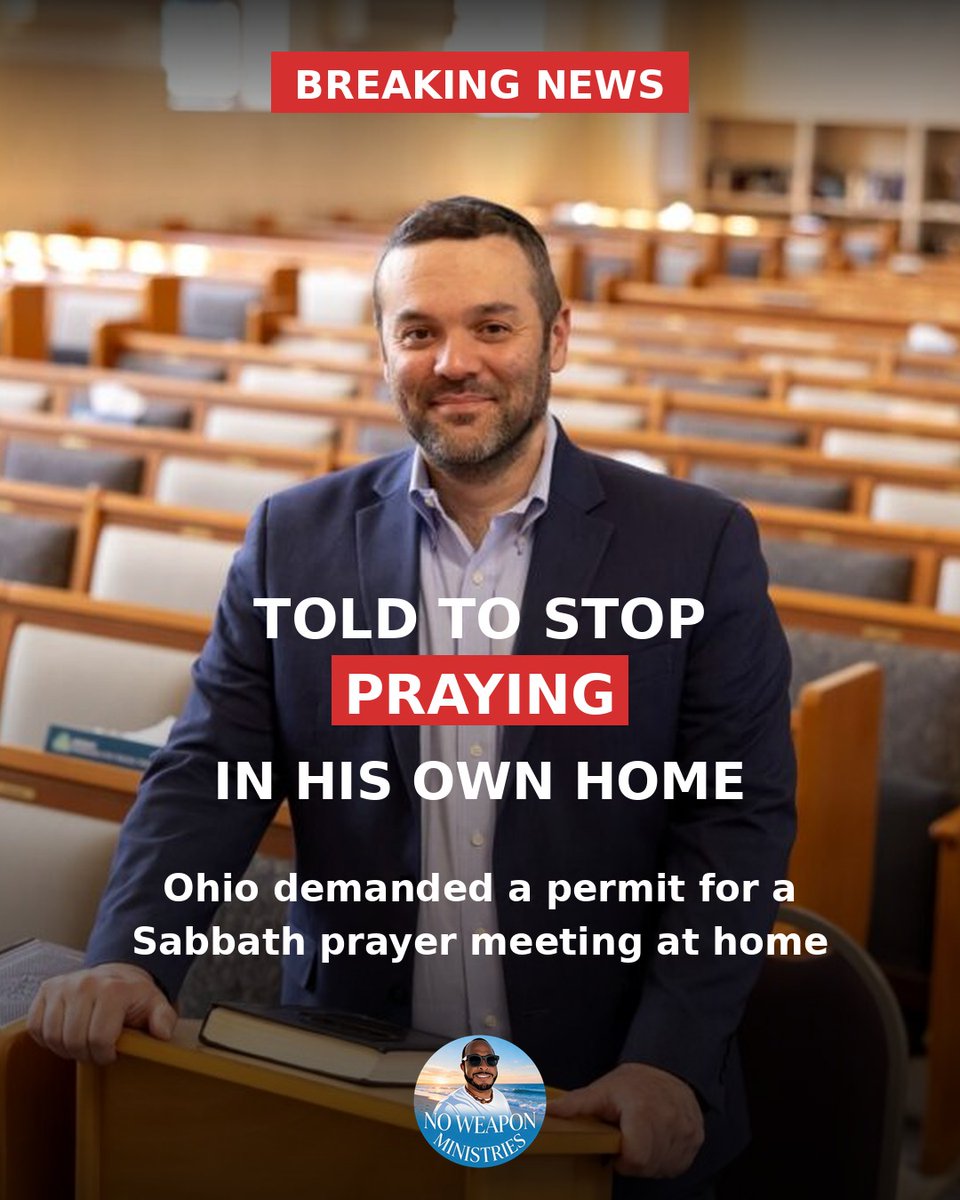 ColonelFree's tweet photo. His name is DANIEL — like Daniel in the Bible, he was ordered to stop PRAYING at home. Ohio hit him with a cease-and-desist for a prayer meeting. SCOTUS hears it Dec 9. No permit needed to pray! #VerseOfTheDay #BibleVerseOfTheDay #ReligiousFreedom #FaithOverFear #PrayForAmerica https://t.co/KP1J1cqwZI
