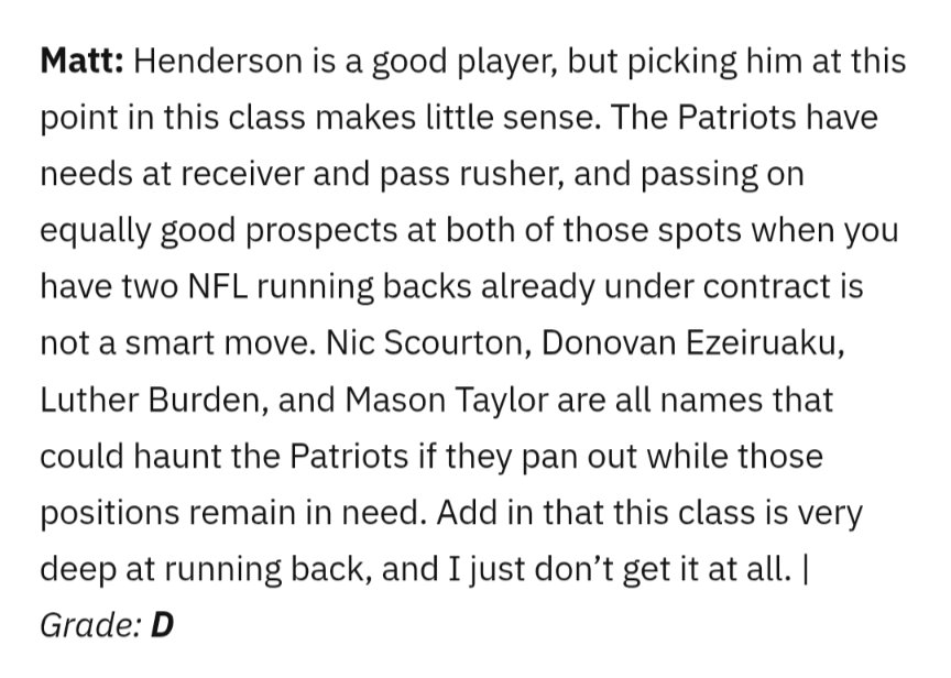 mattstdream's tweet photo. @kjmac111 This is why I did not like that pick! https://t.co/cwNzKPM3rR